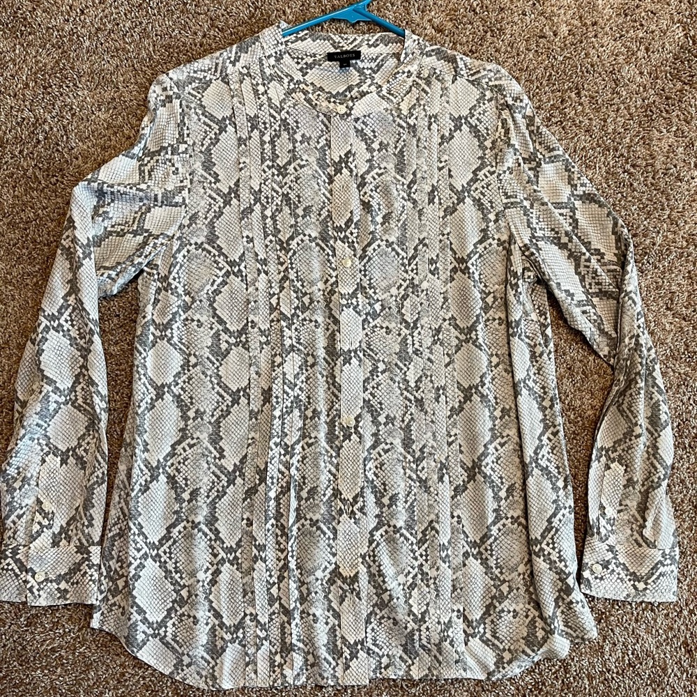 Snakeskin Print Blouse